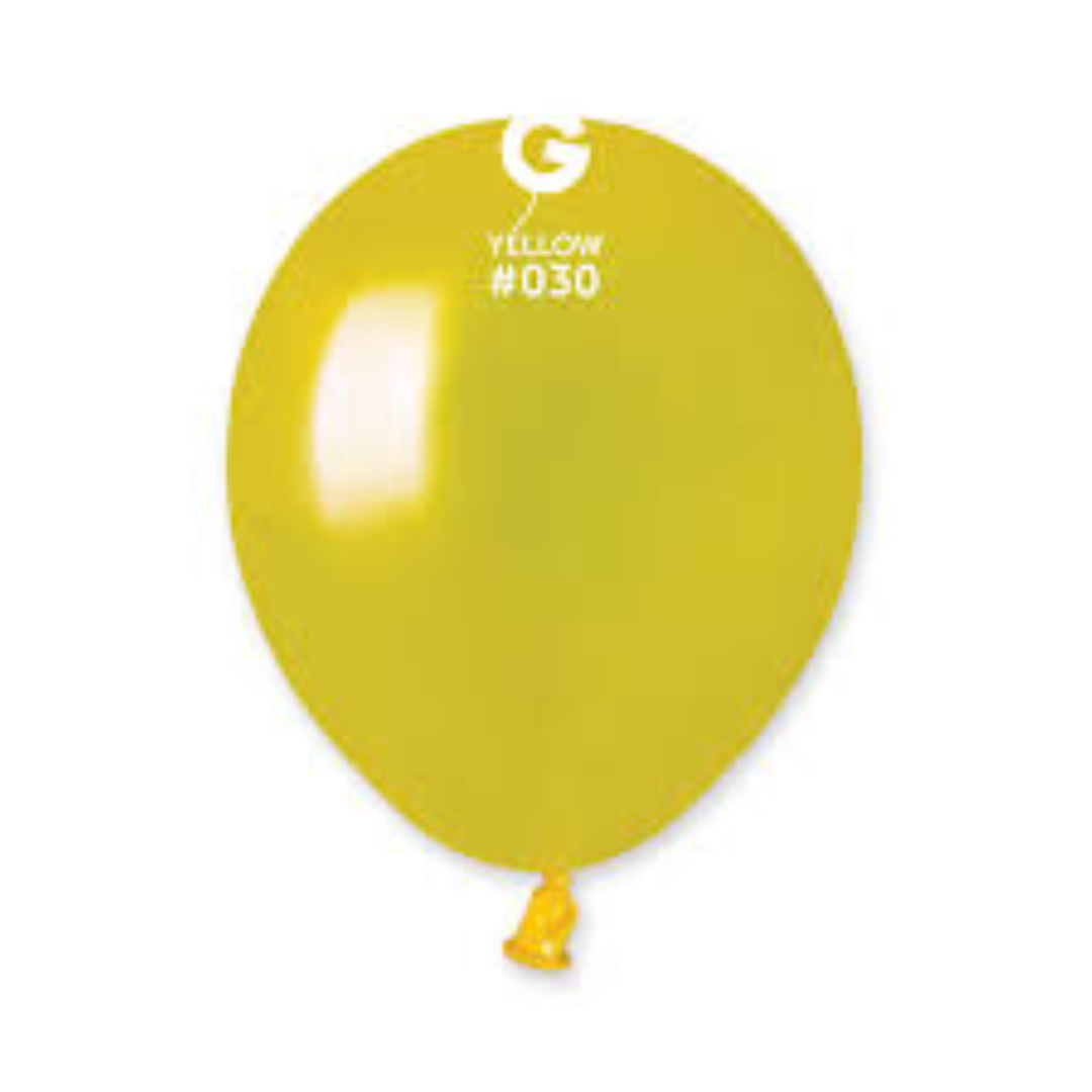 GEMAR BALLOON YELLOW METALLIC 25CM 10''